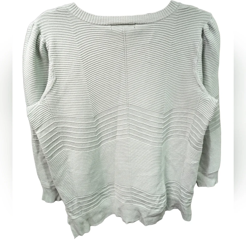 Tahari V Neck Ribbed Sweater Sz M